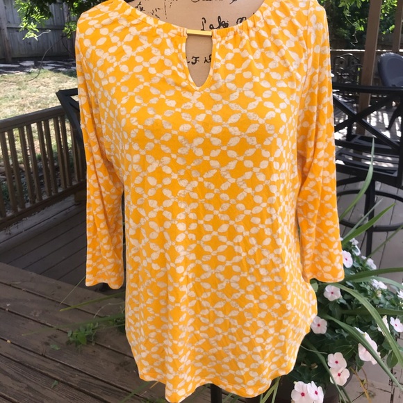 MICHAEL KORS yellow knit top - Picture 1 of 3